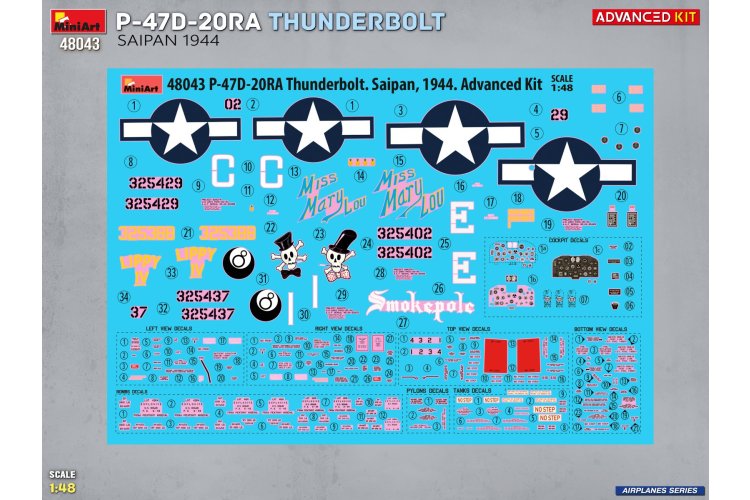 1:48 MiniArt 48043 Republic P-47D-20RA Thunderbolt Saipan 1944 &ndash; Advanced Kit &ndash; American Fighter-Bomber - Min48043 2 - MIN48043