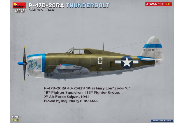 1:48 MiniArt 48043 Republic P-47D-20RA Thunderbolt Saipan 1944 &ndash; Advanced Kit &ndash; American Fighter-Bomber - Min48043 5 - MIN48043