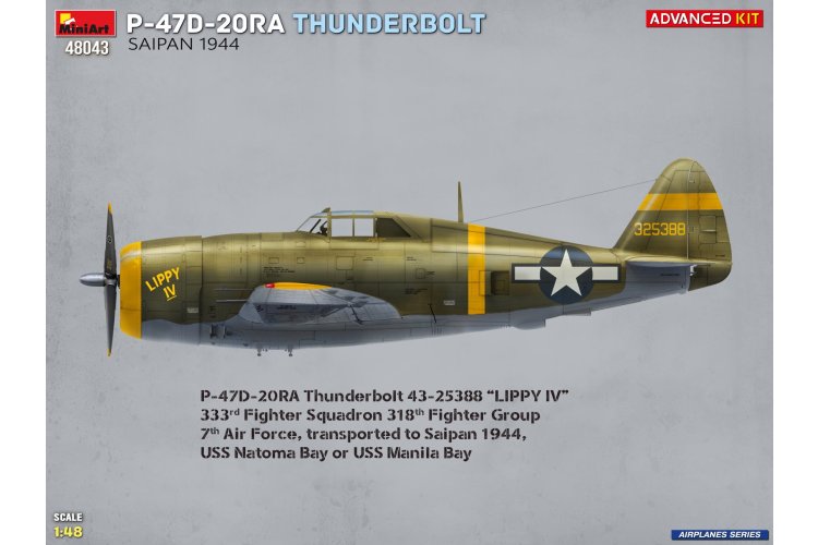 1:48 MiniArt 48043 Republic P-47D-20RA Thunderbolt Saipan 1944 &ndash; Advanced Kit &ndash; American Fighter-Bomber - Min48043 6 - MIN48043