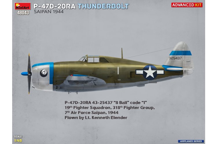 1:48 MiniArt 48043 Republic P-47D-20RA Thunderbolt Saipan 1944 &ndash; Advanced Kit &ndash; American Fighter-Bomber - Min48043 7 - MIN48043