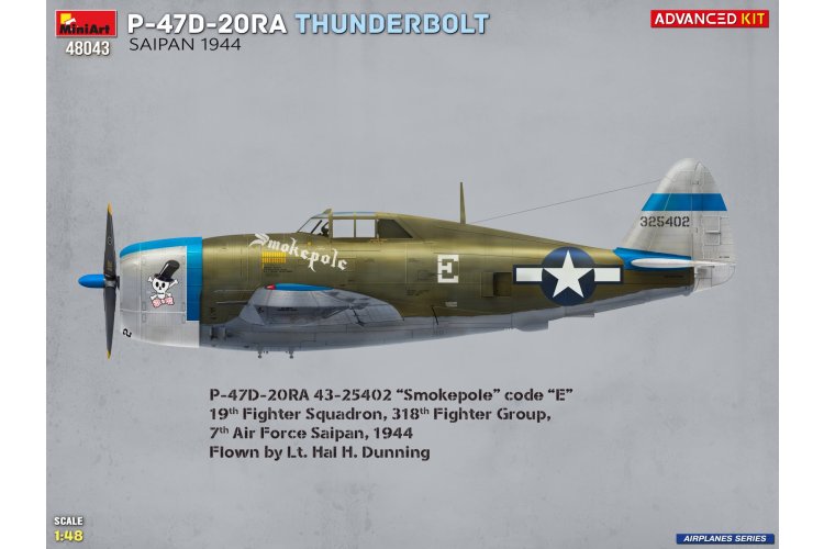 1:48 MiniArt 48043 Republic P-47D-20RA Thunderbolt Saipan 1944 &ndash; Advanced Kit &ndash; American Fighter-Bomber - Min48043 8 - MIN48043