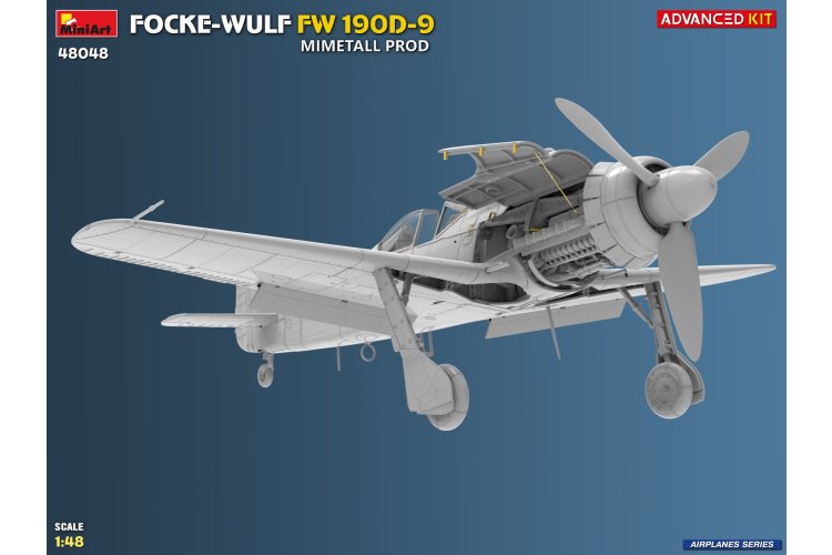 1:48 MiniArt 48048 Focke-Wulf FW 190D-9 Mimetall Prod - Advanced Kit - Duits Propellervliegtuig - Min48048 2 - MIN48048