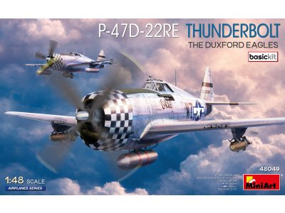 1:48 MiniArt 48049 Republic P-47D-22RE Thunderbolt The Duxford Eagles WWII - Basic Kit - Amerikaans Jachtvliegtuig - Min48049 1 - MIN48049