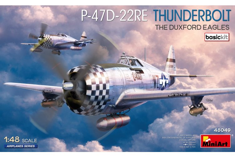 1:48 MiniArt 48049 Republic P-47D-22RE Thunderbolt The Duxford Eagles WWII - Basic Kit - Amerikaans Jachtvliegtuig - Min48049 1 - MIN48049