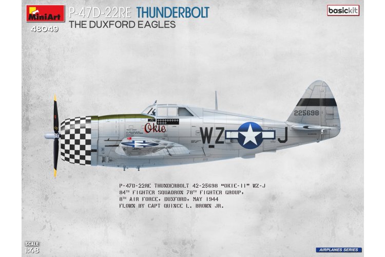1:48 MiniArt 48049 Republic P-47D-22RE Thunderbolt The Duxford Eagles WWII - Basic Kit - Amerikaans Jachtvliegtuig - Min48049 2 - MIN48049