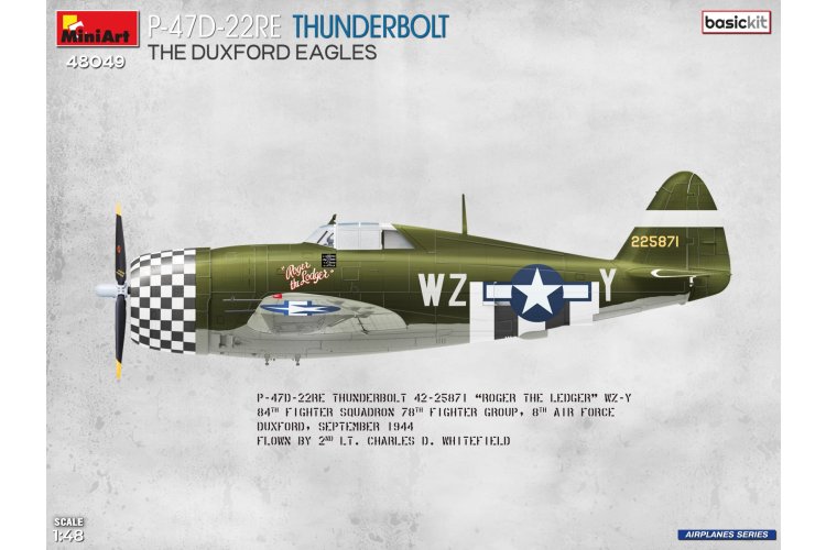 1:48 MiniArt 48049 Republic P-47D-22RE Thunderbolt The Duxford Eagles WWII - Basic Kit - Amerikaans Jachtvliegtuig - Min48049 3 - MIN48049