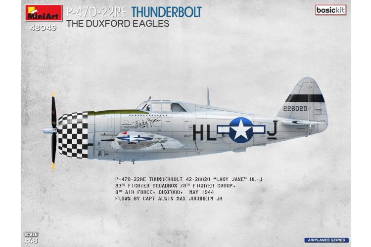 1:48 MiniArt 48049 Republic P-47D-22RE Thunderbolt The Duxford Eagles WWII - Basic Kit - Amerikaans Jachtvliegtuig - Min48049 4 - MIN48049