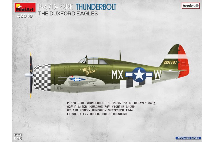 1:48 MiniArt 48049 Republic P-47D-22RE Thunderbolt The Duxford Eagles WWII - Basic Kit - Amerikaans Jachtvliegtuig - Min48049 5 - MIN48049