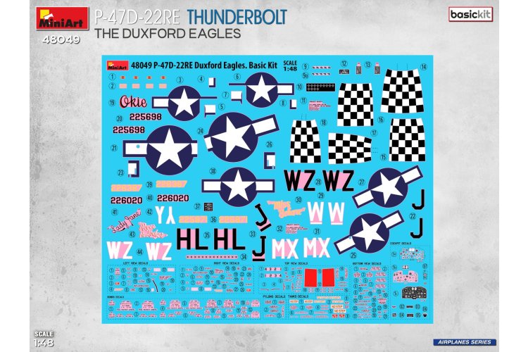 1:48 MiniArt 48049 Republic P-47D-22RE Thunderbolt The Duxford Eagles WWII - Basic Kit - Amerikaans Jachtvliegtuig - Min48049 6 - MIN48049