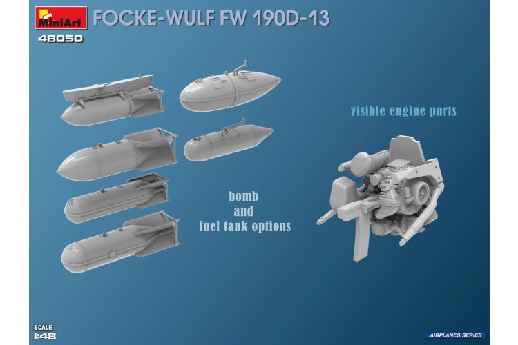 1:48 MiniArt 48050 Focke-Wulf Fw 190D-13 WWII - Duits Jachtvliegtuig - Min48050 12 - MIN48050