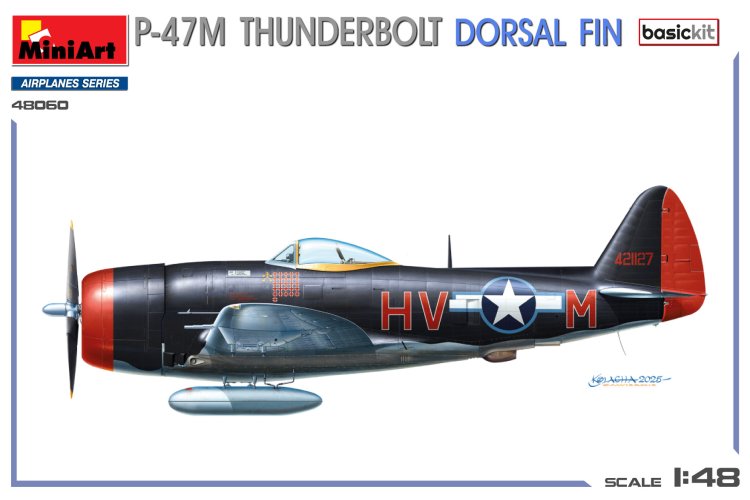 1:48 MiniArt 48060 Republic P-47M Thunderbolt - Dorsal Fin - Basic Kit - Amerikaans Propellervliegtuig - Min48060 3 - MIN48060