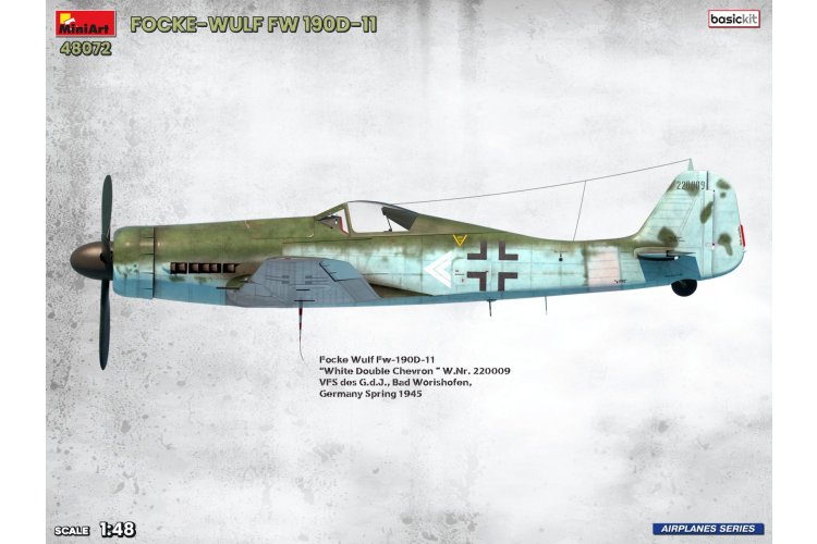 1:48 MiniArt 48072 Focke-Wulf Fw 190 D-11 WWII - Basic Kit - German Fighter Aircraft - Min48072 13 - MIN48072