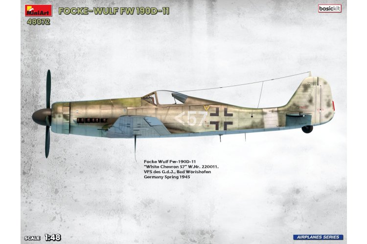 1:48 MiniArt 48072 Focke-Wulf Fw 190 D-11 WWII - Basic Kit - German Fighter Aircraft - Min48072 14 - MIN48072