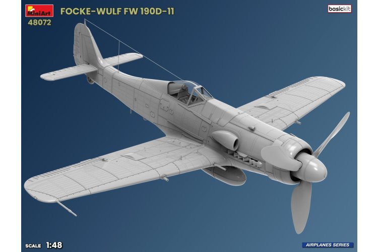 1:48 MiniArt 48072 Focke-Wulf Fw 190 D-11 WWII - Basic Kit - German Fighter Aircraft - Min48072 2 - MIN48072
