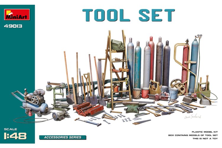 1:48 MiniArt 49013 Hand Tools for WWII Military Vehicles &ndash; Diorama - Min49013 1 - MIN49013