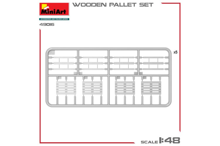 1:48 MiniArt 49016 Houten Pallet Set voor Diorama - 20 Stuks - Min49016 2 - MIN49016
