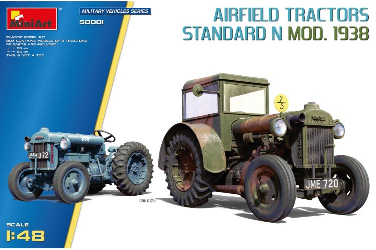1:48 MiniArt 50001 Standard N Mod. 1938 Vliegveldtractoren WWII - 2 Britse Tractors - Min50001 1 - MIN50001
