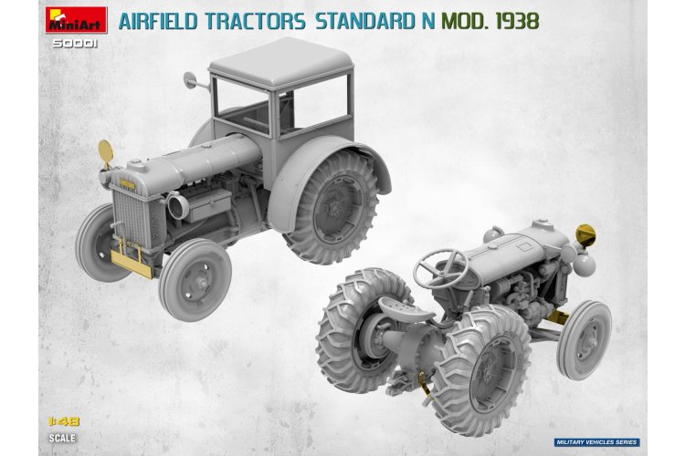 1:48 MiniArt 50001 Standard N Mod. 1938 Vliegveldtractoren WWII - 2 Britse Tractors - Min50001 2 - MIN50001