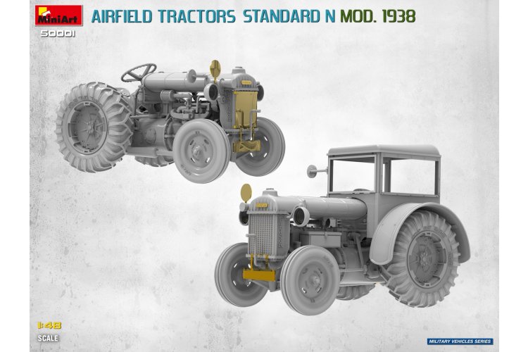 1:48 MiniArt 50001 Standard N Mod. 1938 Vliegveldtractoren WWII - 2 Britse Tractors - Min50001 3 - MIN50001
