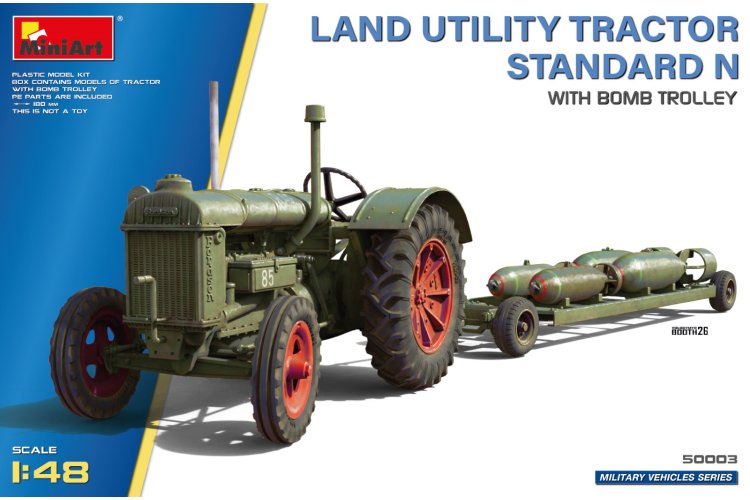 1:48 MiniArt 50003 Standard N Tractor met Bommenwagen WWII - Britse Vliegveldtractor - Min50003 1 - MIN50003