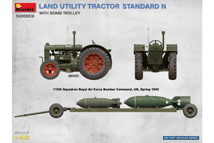 1:48 MiniArt 50003 Standard N Tractor met Bommenwagen WWII - Britse Vliegveldtractor - Min50003 3 - MIN50003