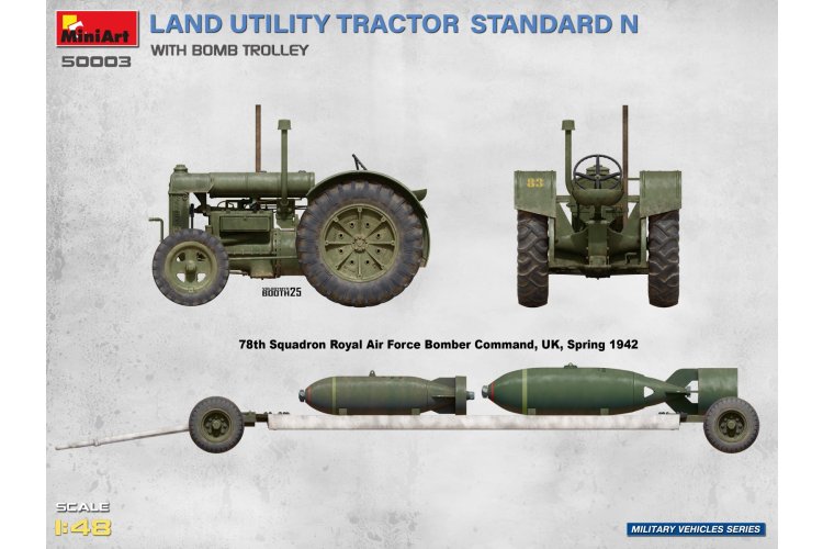 1:48 MiniArt 50003 Standard N Tractor met Bommenwagen WWII - Britse Vliegveldtractor - Min50003 4 - MIN50003