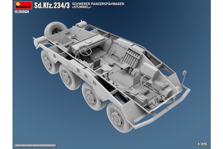 1:35 MiniArt 53001 Sd.Kfz.234/3 Schwerer Panzersp&auml;hwagen - Stummel - Militair Voertuig - Min53001 10 - MIN53001