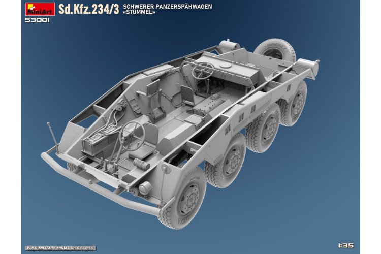 1:35 MiniArt 53001 Sd.Kfz.234/3 Schwerer Panzersp&auml;hwagen - Stummel - Militair Voertuig - Min53001 11 - MIN53001