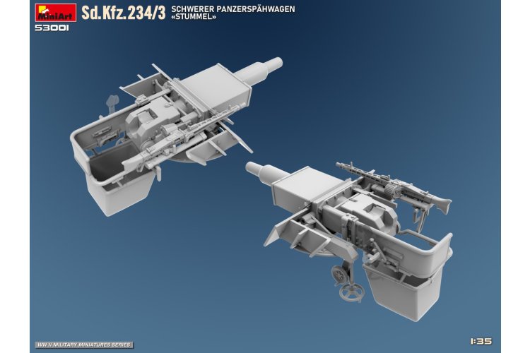 1:35 MiniArt 53001 Sd.Kfz.234/3 Schwerer Panzersp&auml;hwagen - Stummel - Militair Voertuig - Min53001 7 - MIN53001