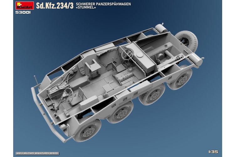 1:35 MiniArt 53001 Sd.Kfz.234/3 Schwerer Panzersp&auml;hwagen - Stummel - Militair Voertuig - Min53001 8 - MIN53001