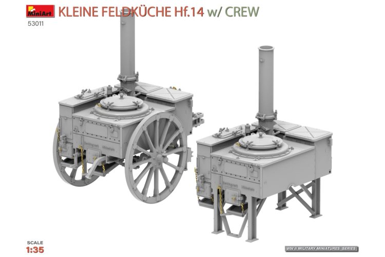 1:35 MiniArt 53011 Kleine Feldk&uuml;che HF.14 met Bemanning - WWII Duitse Mobiele Veldkeuken - Min53011 10 - MIN53011