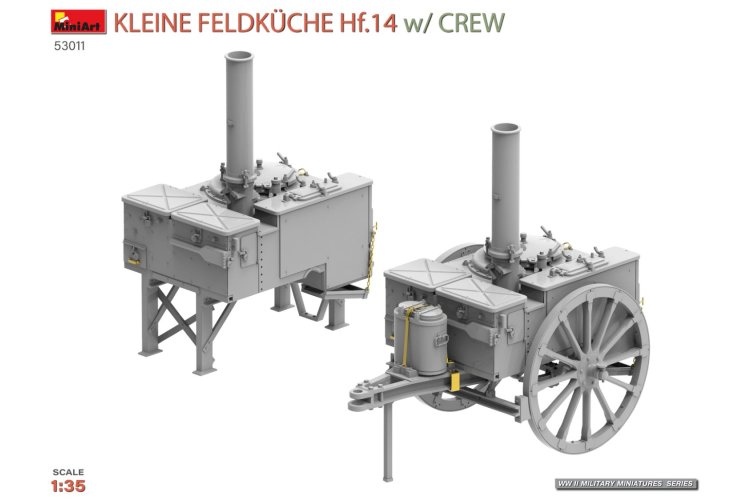 1:35 MiniArt 53011 Kleine Feldk&uuml;che HF.14 met Bemanning - WWII Duitse Mobiele Veldkeuken - Min53011 11 - MIN53011