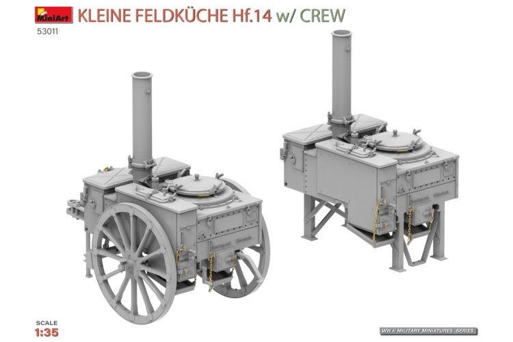 1:35 MiniArt 53011 Kleine Feldk&uuml;che HF.14 met Bemanning - WWII Duitse Mobiele Veldkeuken - Min53011 12 - MIN53011