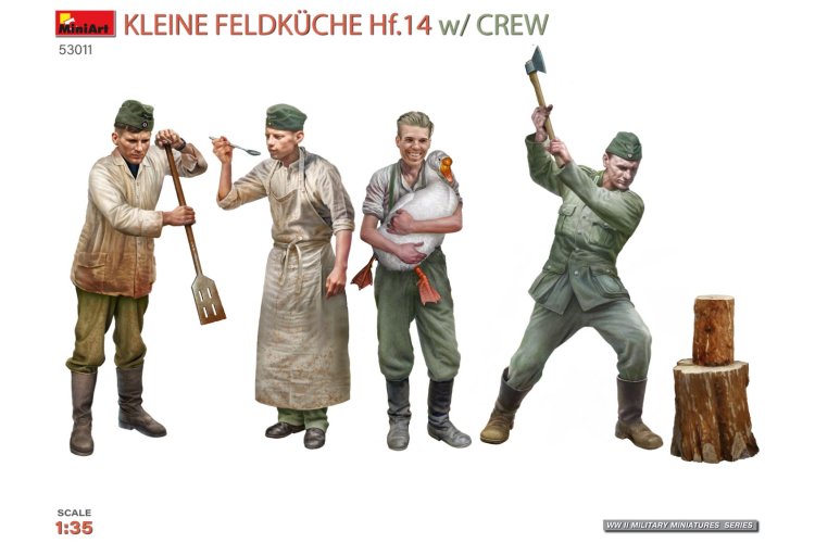 1:35 MiniArt 53011 Kleine Feldk&uuml;che HF.14 met Bemanning - WWII Duitse Mobiele Veldkeuken - Min53011 14 - MIN53011