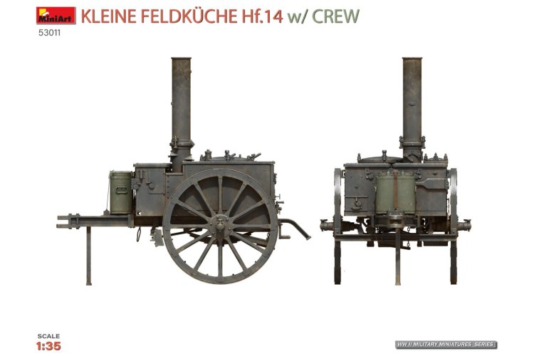 1:35 MiniArt 53011 Kleine Feldk&uuml;che HF.14 met Bemanning - WWII Duitse Mobiele Veldkeuken - Min53011 15 - MIN53011