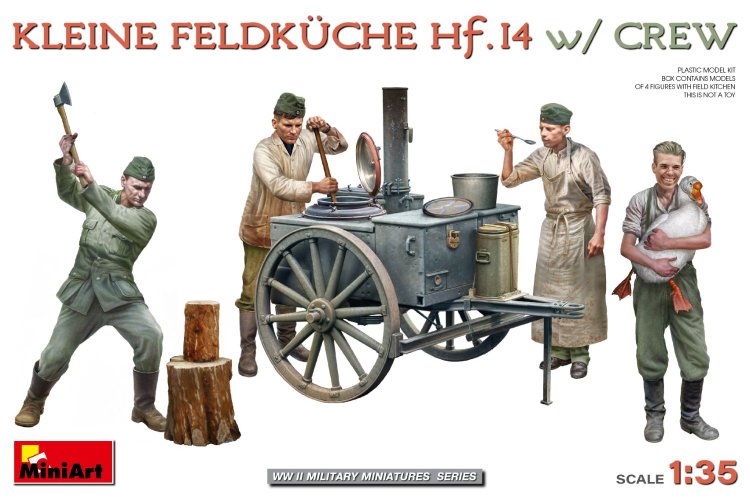 1:35 MiniArt 53011 Kleine Feldk&uuml;che HF.14 met Bemanning - WWII Duitse Mobiele Veldkeuken - Min53011 4 - MIN53011