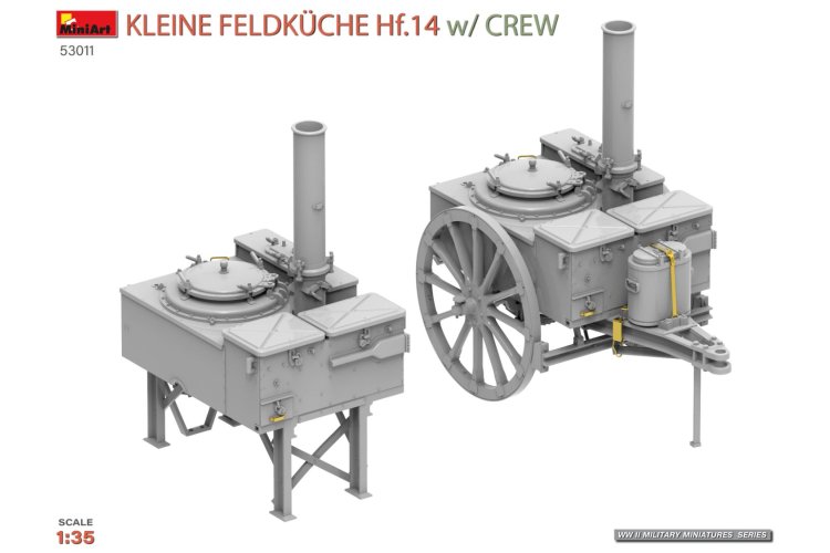 1:35 MiniArt 53011 Kleine Feldk&uuml;che HF.14 met Bemanning - WWII Duitse Mobiele Veldkeuken - Min53011 9 - MIN53011