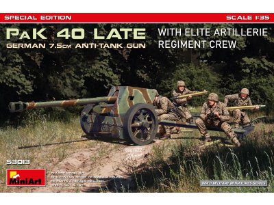 1:35 MiniArt 53013 Duitse 7,5cm Antitankkanon met Elite Artillerie Regiment Bemanning WWII - Special Edition - Artillerie - Min53013 1 - MIN53013