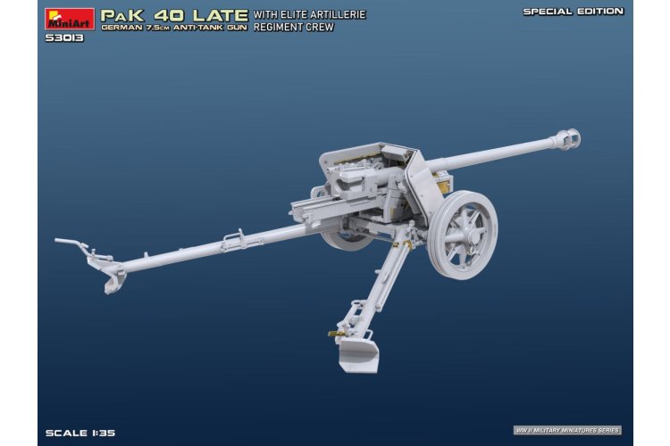 1:35 MiniArt 53013 Duitse 7,5cm Antitankkanon met Elite Artillerie Regiment Bemanning WWII - Special Edition - Artillerie - Min53013 13 - MIN53013