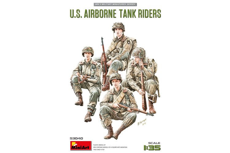 1:35 MiniArt 53040 U.S. Airborne Tank Riders WWII &ndash; 4 Figures - Min53040 1 - MIN53040