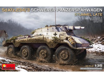 1:35 MiniArt 53046 Sd.Kfz. 234/3 Schwerer Panzersp&auml;hwagen Stummel Late WWII - Duitse Pantserwagen - Min53046 1 - MIN53046