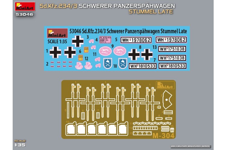 1:35 MiniArt 53046 Sd.Kfz. 234/3 Schwerer Panzersp&auml;hwagen Stummel Late WWII - Duitse Pantserwagen - Min53046 2 - MIN53046