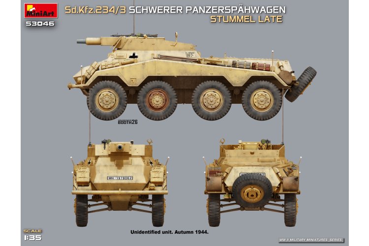 1:35 MiniArt 53046 Sd.Kfz. 234/3 Schwerer Panzersp&auml;hwagen Stummel Late WWII - Duitse Pantserwagen - Min53046 6 - MIN53046