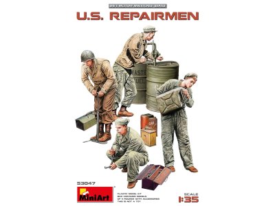 1:35 MiniArt 53047 Amerikaanse Reparateurs WWII - 4 Figuren - Min53047 1 - MIN53047