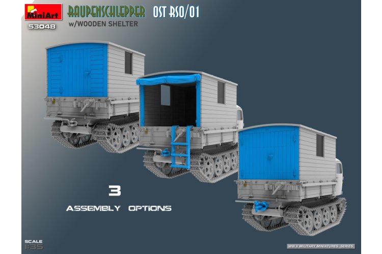 1:35 MiniArt 53048 Raupenschlepper Ost RSO/01 met Houten Cabine &ndash; WWII Duits Rupsvoertuig - Min53048 2 - MIN53048