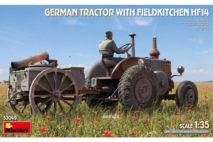 1:35 MiniArt 53049 Duitse Tractor met HF14 Veldkeuken WWII en 1 Figuur - Min53049 1 - MIN53049