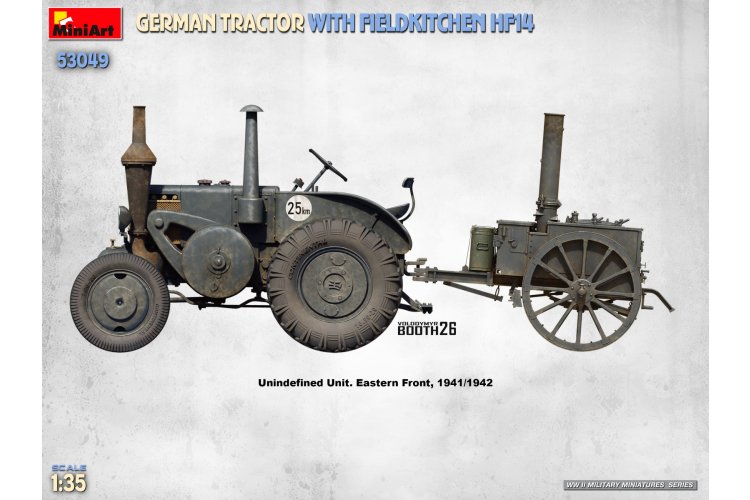 1:35 MiniArt 53049 Duitse Tractor met HF14 Veldkeuken WWII en 1 Figuur - Min53049 3 - MIN53049