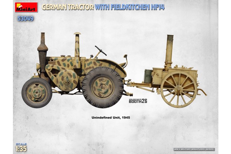 1:35 MiniArt 53049 Duitse Tractor met HF14 Veldkeuken WWII en 1 Figuur - Min53049 4 - MIN53049