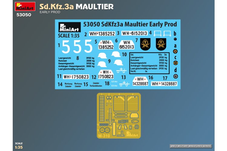 1:35 MiniArt 53050 Sd.Kfz.3a Maultier Early Production WWII - Duitse Halfrupsvrachtwagen - Min53050 10 - MIN53050
