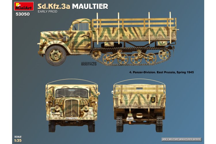 1:35 MiniArt 53050 Sd.Kfz.3a Maultier Early Production WWII - Duitse Halfrupsvrachtwagen - Min53050 11 - MIN53050